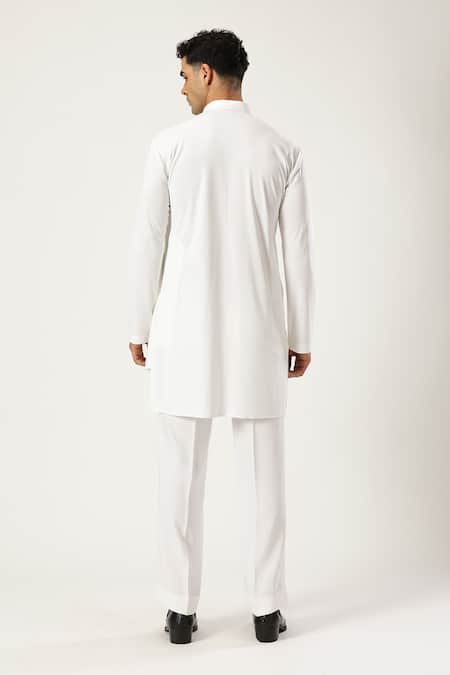 Paresh Lamba Signatures Asymmetric Side Drape Kurta 
