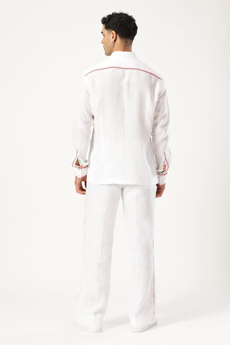 Paresh Lamba Signatures Placed Threadwork Shirt 