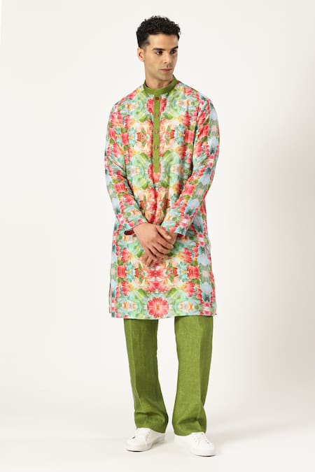 PARESH LAMBA SIGNATURES Floral Blossom Print Kurta 