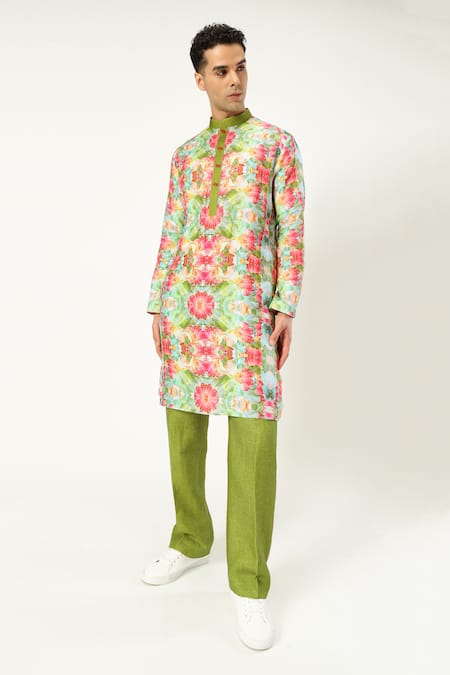 Paresh Lamba Signatures Floral Blossom Print Kurta 