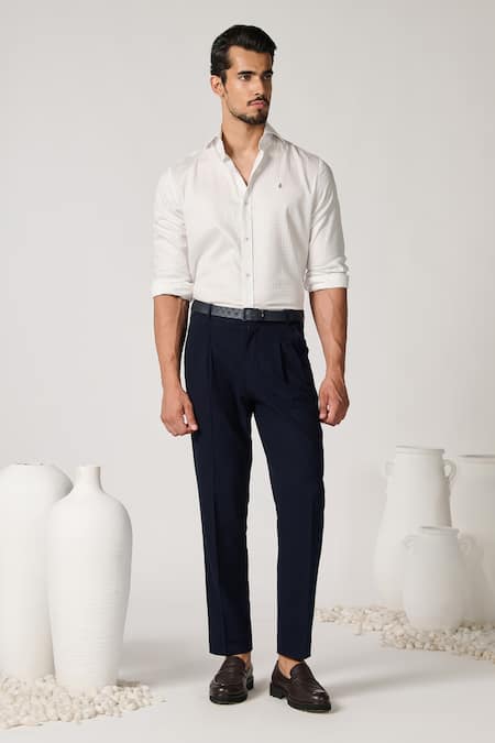 S&N by Shantnu Nikhil Woven Textured Shirt 