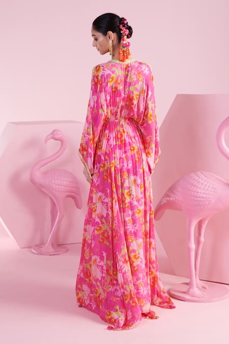 Mandira Wirk - Indian Bahar Iznik Print Kaftan 