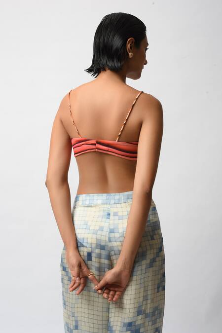 Buy_Forty Four_White Satin Scoop Neck, Collared Mosaic Digital Print Shirt And Pant Set _Online_at_Aza_Fashions