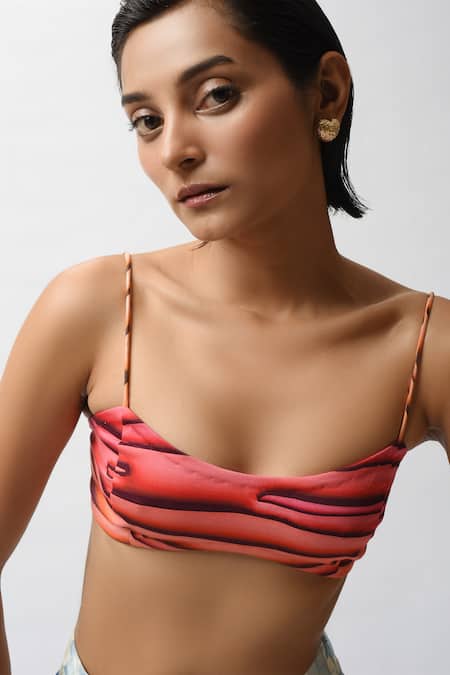 Shop_Forty Four_White Satin Scoop Neck, Collared Mosaic Digital Print Shirt And Pant Set _Online_at_Aza_Fashions