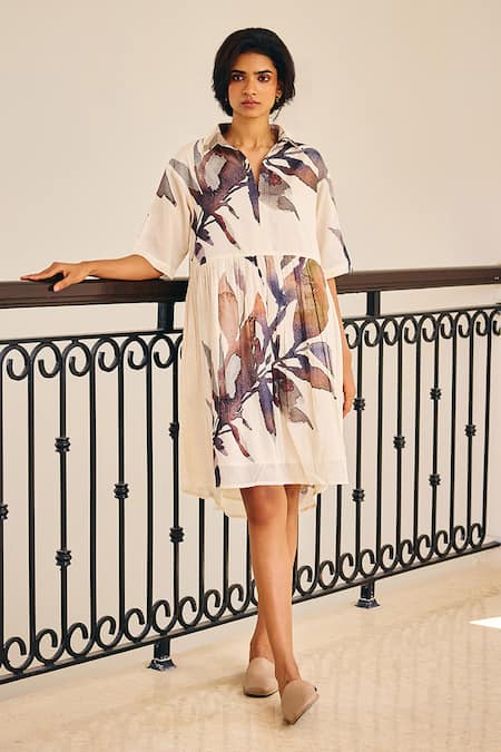 Kharakapas Scattered Thoughts Floral Print Dress 