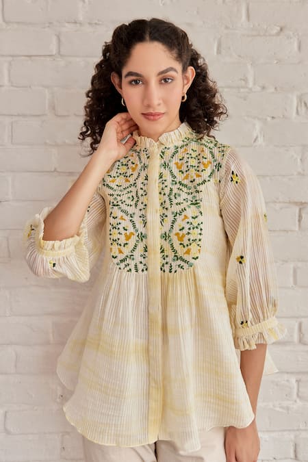 Khamaj India Bay Hand Embroidered Top 