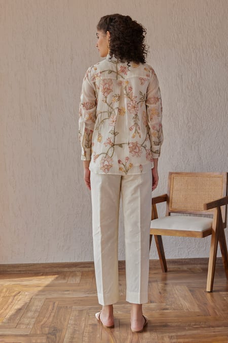 Khamaj India Tess Hand Embroidered Shirt 