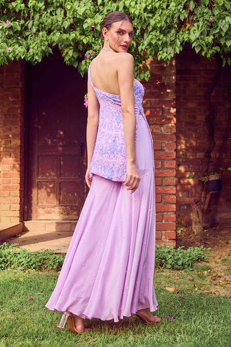 Jade By Ashima Peony Paradise Printed Kurta & Sharara Set 