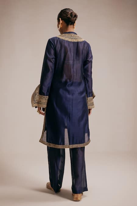 Rasasvada Chanderi Embroidered Kurta & Trouser Set 