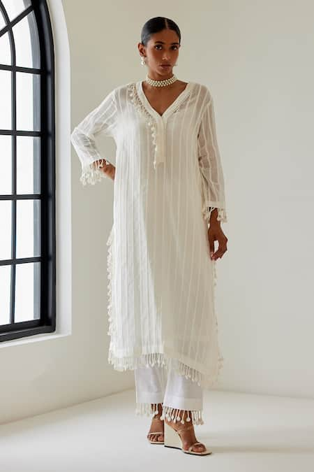 Sage Saga Antalya Striped Kurta Palazzo Set 