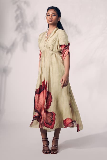 Whimsical By Shica Chrysanthemum Flower Print Dress 