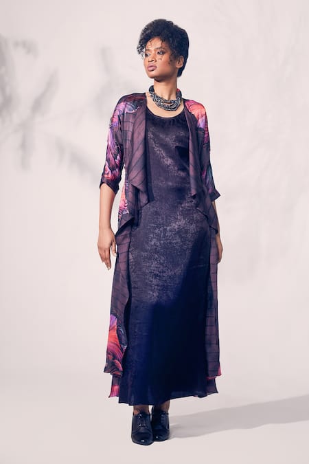 Whimsical By Shica Chrysanthemum Flower Print Jacket Dress 