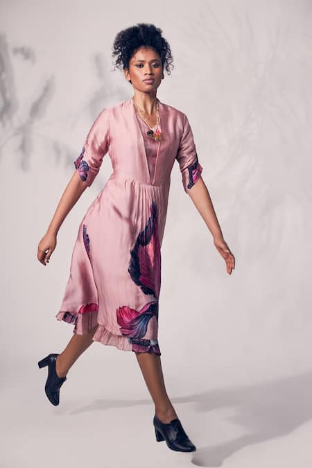 Whimsical By Shica Printed Layered Dress 