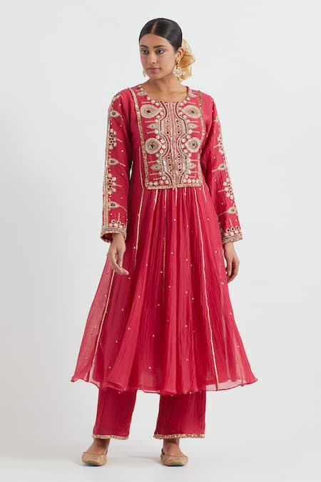 Ikshita Choudhary Hand Embroidered Anarkali With Pant 