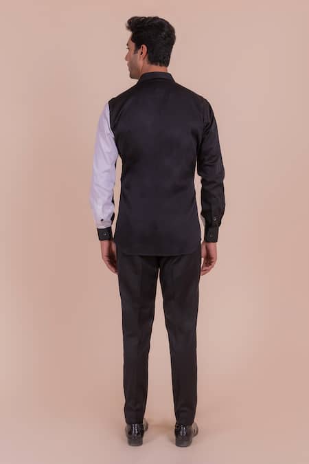 Design O Stitch Black & White Stripe Cotton Shirt For Kids