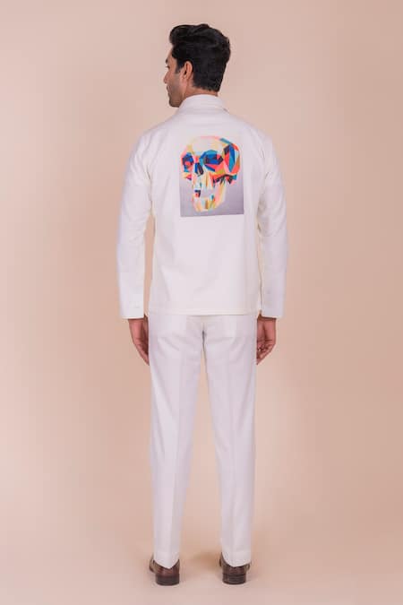 Design O Stitch Digital Print Flap Pocket Shirt For Kids