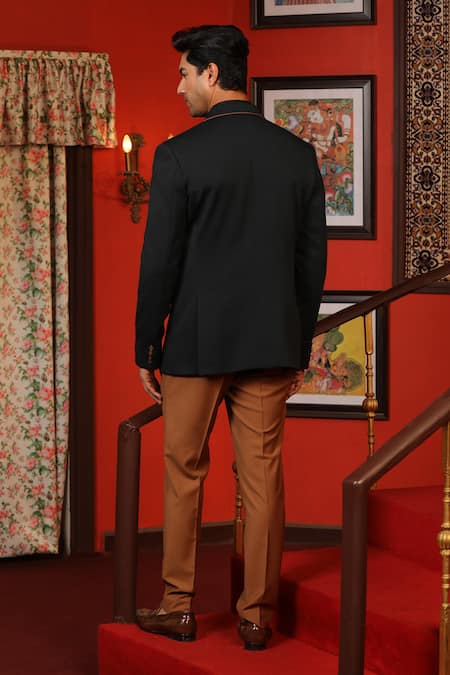 Design O Stitch Green Horse Embroidered Blazer & Pant Set For Kids