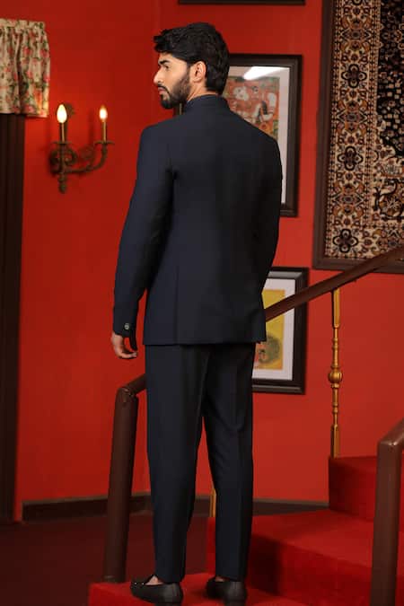 Design O Stitch Textured Bandhgala Set For Kids For Kids