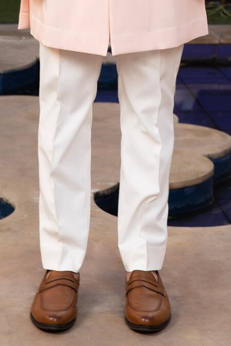 Shop_Design O Stitch_Pink Cotton, Satin Applique Leather Bundi Kurta Set For Kids_Online_at_Aza_Fashions