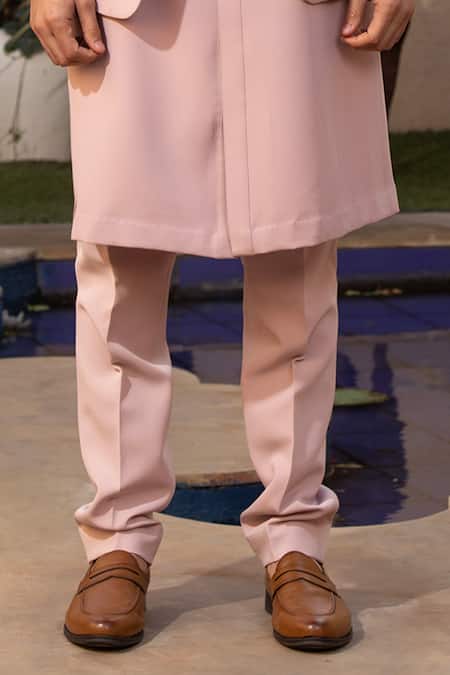 Buy Design O Stitch Pink Suede Embroidery Pintuck Kurta Set With Textured Bundi Online at Aza Fashions Buy_Design O Stitch_Pink Suede Embroidery Pintuck Kurta Set With Textured Bundi _Online_at_Aza_Fashions