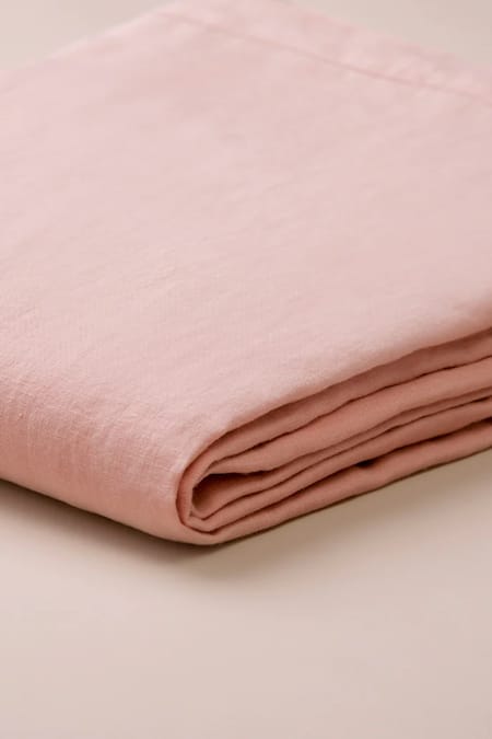 Shop Saphed Pink 100% Pure European Linen Plain Gulabjal Queen Duvet Cover Shop_Saphed_Pink 100% Pure European Linen Plain Gulabjal Queen Duvet Cover