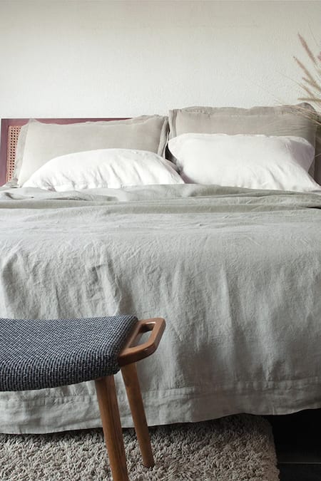 Saphed Undyed Queen Sized Linen Duvet Cover 