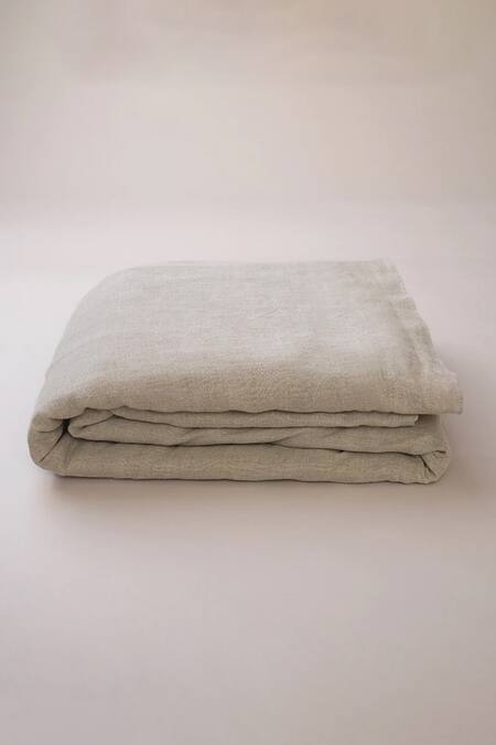 Saphed Cream 100% Pure European Linen Plain Undyed Queen Sized Duvet Cover Online at Aza Fashions Saphed_Cream 100% Pure European Linen Plain Undyed Queen Sized Duvet Cover_Online_at_Aza_Fashions