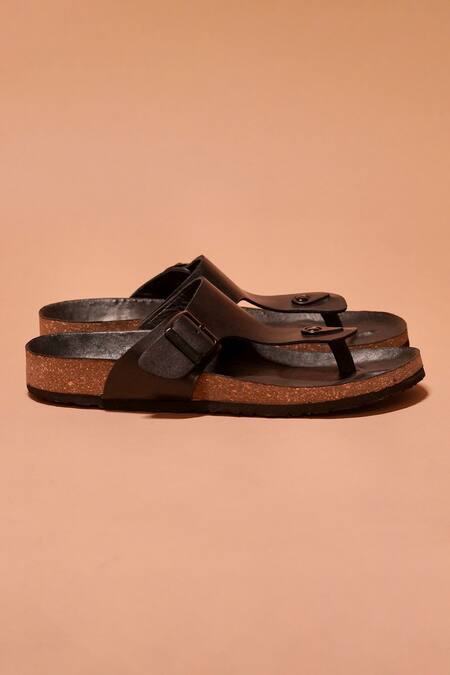 Dmodot_Black Pelle Corko Nero Slip Ons_Online_at_Aza_Fashions