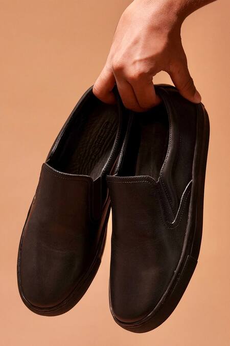 Shop_dmodot_Black Scarpo Nero Sneakers _Online_at_Aza_Fashions