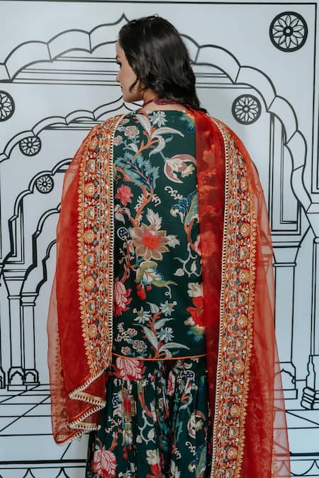 Gulabo Jaipur Ruksa Vine Print Kurta Sharara Set 