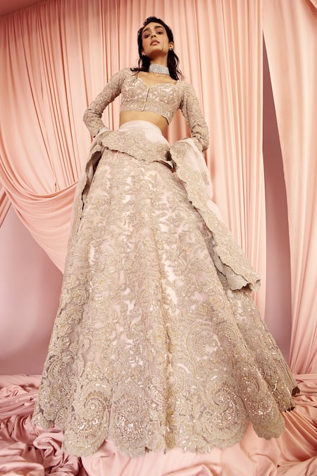 Pankaj & Nidhi Charisma Floral Embellished Bridal Lehenga Set 