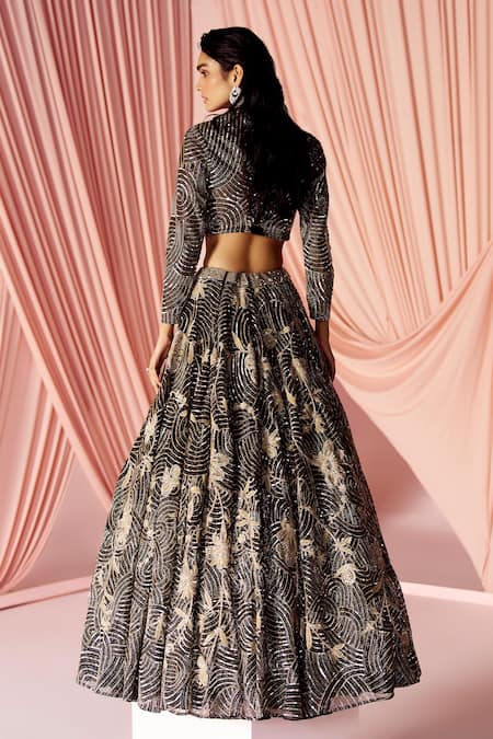 Pankaj & Nidhi Vera Sequin Embellished Lehenga With Blouse 