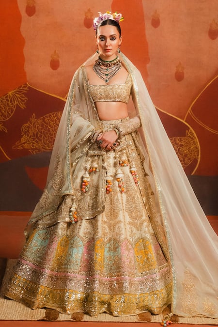 Masaba Bombay Barfi Embroidered Bridal Lehenga Set 