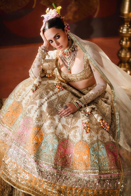 Buy Masaba Beige , Tulle, Organza Embroidery, Bombay Barfi Bridal Lehenga Set Online at Aza Fashions Buy_Masaba_Beige , Tulle, Organza Embroidery, Bombay Barfi Bridal Lehenga Set _Online_at_Aza_Fashions