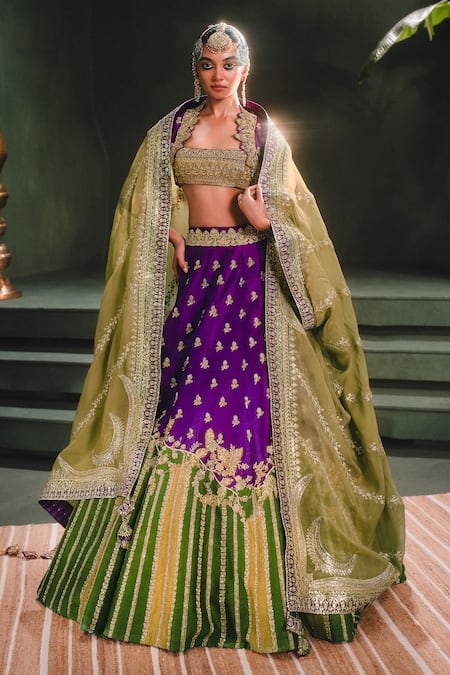 Masaba Jamun Fizz Embroidered Bridal Lehenga Set 