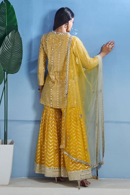 Akanksha Mago Embroidered Kurta Sharara Set 