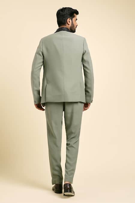 Arihant Rai Sinha Hand Embroidered Collar Tuxedo & Trouser Set 