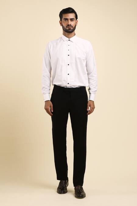 Buy Arihant Rai Sinha Blue , Satin, Floral Trellis Embroidered Tuxedo Trouser Set Buy_Arihant Rai Sinha_Blue , Satin, Floral Trellis Embroidered Tuxedo Trouser Set