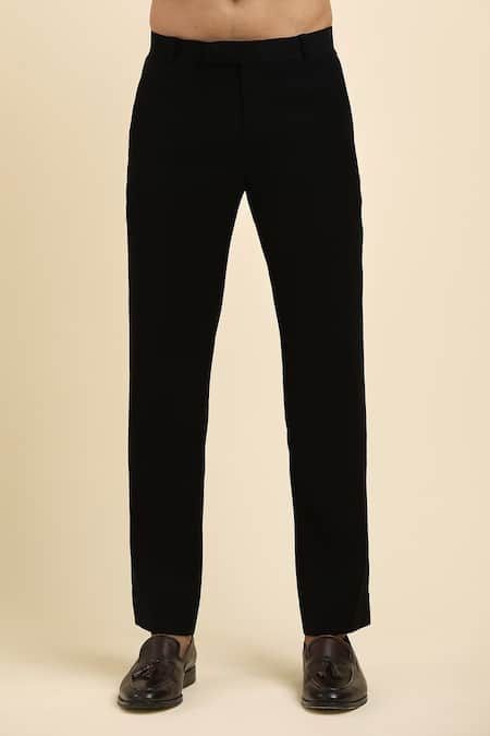 Arihant Rai Sinha Black , Taffeta, Satin Beads, Linear Embroidered Tuxedo Trouser Set Online at Aza Fashions Arihant Rai Sinha_Black , Taffeta, Satin Beads, Linear Embroidered Tuxedo Trouser Set _Online_at_Aza_Fashions