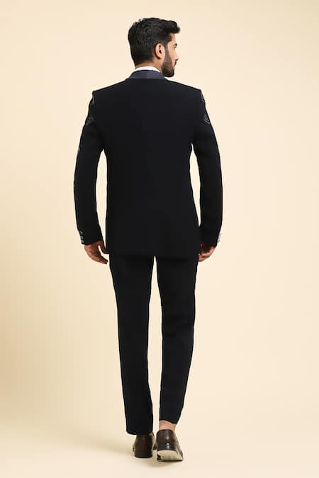 Arihant Rai Sinha Floral Motif Embroidered Tuxedo Trouser Set 