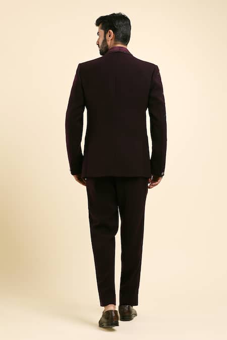 Arihant Rai Sinha Placement Cutdana Embroidered Tuxedo & Trouser Set 