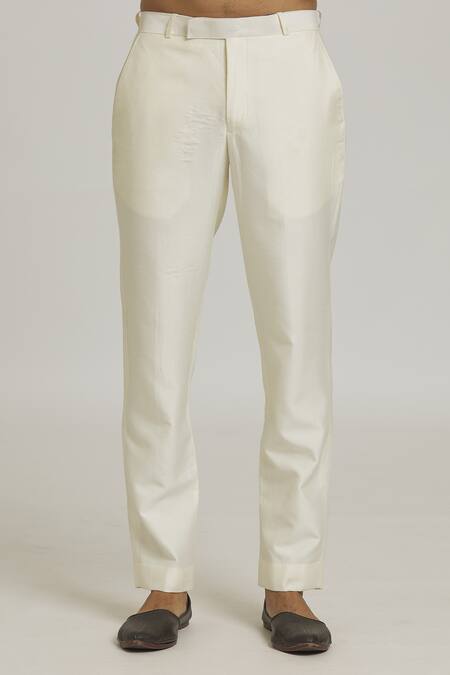 Nero By Shaifali And Satya Ivory Cotton Printed Floral Kurta And Aligadi Pant Set at Aza Fashions Nero By Shaifali And Satya_Ivory Cotton Printed Floral Kurta And Aligadi Pant Set_at_Aza_Fashions