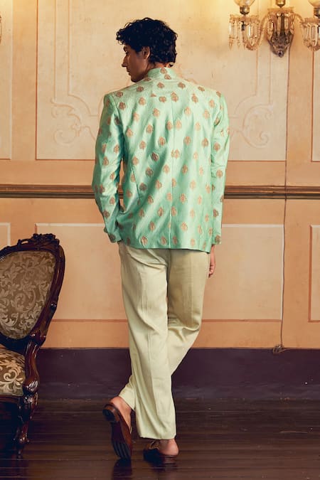 Aditi Gupta Banarasi Quilted Jacket With Kurta Set 