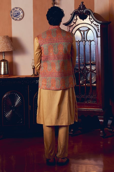 Aditi Gupta Multicolor Zari Quilted Bundi 