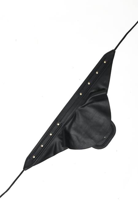 Immri Leather Tie-Up Peplum Pocket Belt 