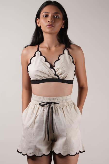 ブラジャー GLOWNY WHISPER LACE BRALETTE 5BFM139 WHISPER LACE BRALETTE (WHITE) - GLOWNY