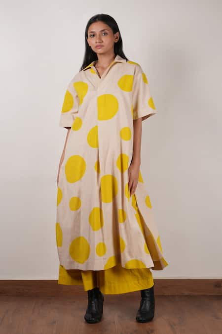 MATI Polka Dot Pattern Tunic With Flared Pant 