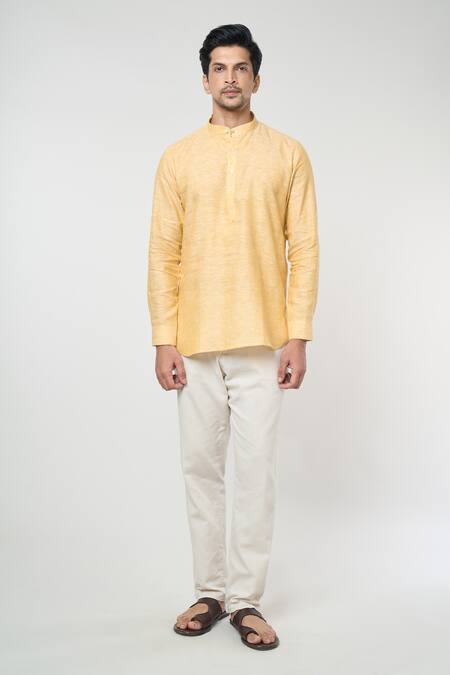 Arihant Rai Sinha Plain Full Sleeves Short Kurta 