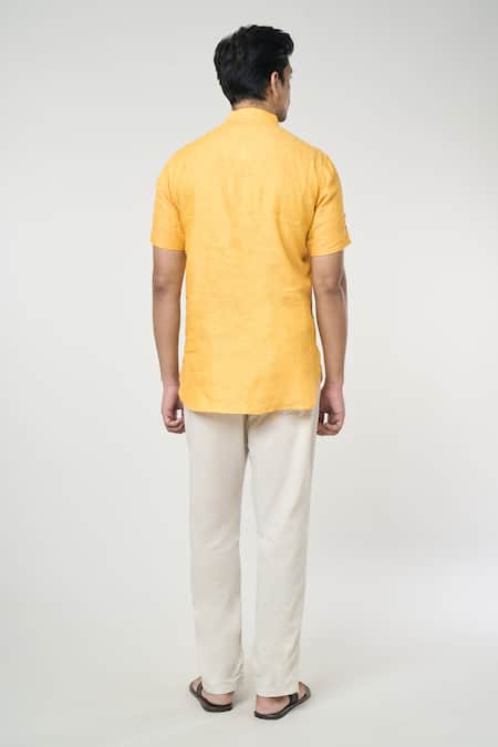 Arihant Rai Sinha Mandarin Collar Half Placket Kurta 
