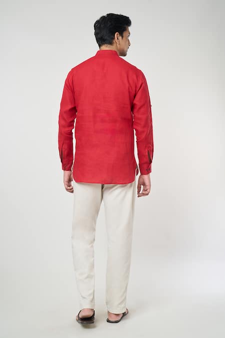 Arihant Rai Sinha Full Sleeves Shirt Style Short Kurta 